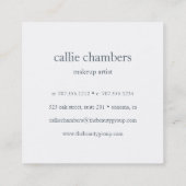 Blässe und Bläschen Quadratische Visitenkarte (Rückseite)