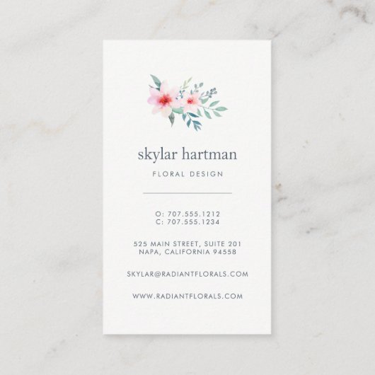 Blässe und Bläschen | Vertikal Visitenkarte (Rückseite)