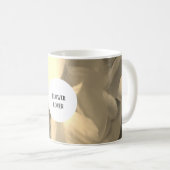 blasse Vintage-Blumen-Monogramm-Tasse  Kaffeetasse (VorderseiteRechts)