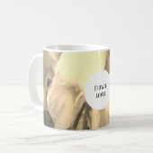 blasse Vintage-Blumen-Monogramm-Tasse  Kaffeetasse (Vorderseite Links)