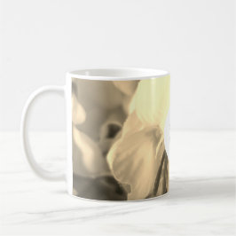 blasse Vintage-Blumen-Monogramm-Tasse  Kaffeetasse