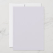 Blasse Violette Blätterhochzeit Einladung (Rückseite)