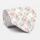 blasse wilde Blumen Krawatte (Gerollt)