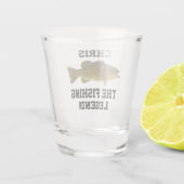 Blässebezeichnung "Smallmouth Bass Fishing Name Le Schnapsglas (Rückseite)