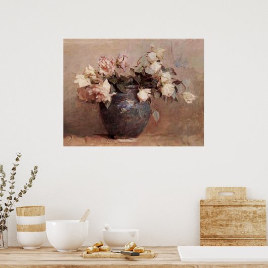 Blassene Rose Poster (Küche)