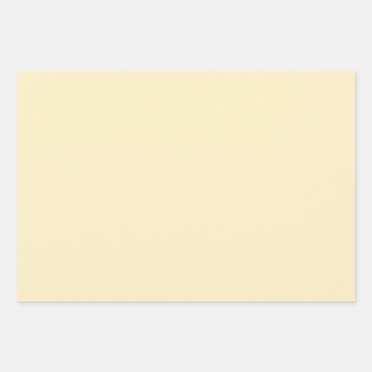 Blasser Buttercup Gelbe Farbe Geschenkpapier Set (Vorderseite 3)