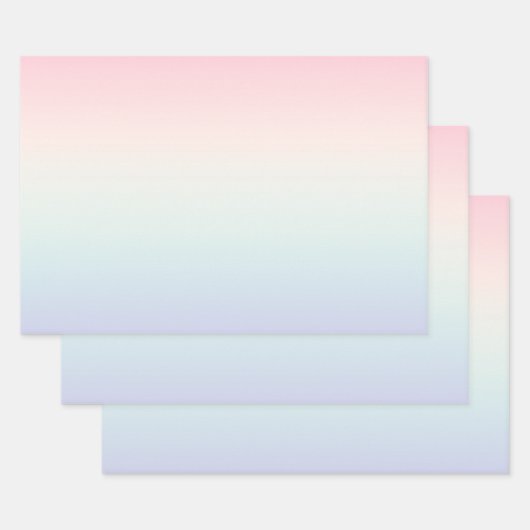 Blasser Farbverlauf Geschenkpapier Set (Set)