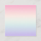 Blasser Farbverlauf Quadratische Visitenkarte (Rückseite)