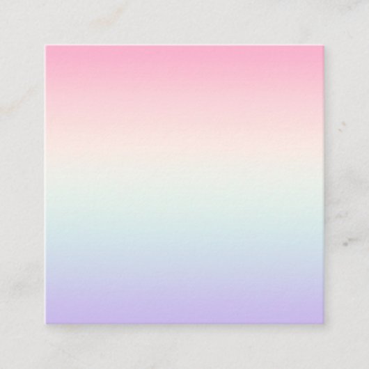 Blasser Farbverlauf Quadratische Visitenkarte (Vorderseite)