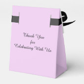 Blasser Lila Minimalistischer Name der Hochzeitspa Geschenkschachtel (Rückseite)