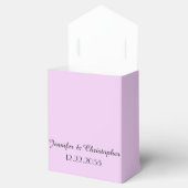 Blasser Lila Minimalistischer Name der Hochzeitspa Geschenkschachtel (Geöffnet)