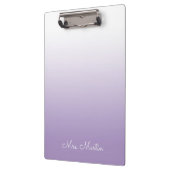 Blasser Lila Personalisierter Lehrer Klemmbrett (Links)