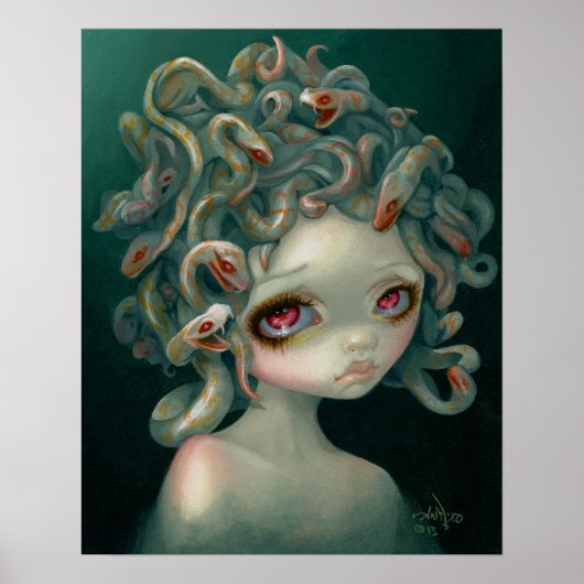 Blasser Medusa ART PRINT Pop Surrealismus Großauge Poster (Vorne)