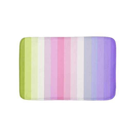 Blasser Regenbogen Stripes Bad-Dekor Badematte (Vorderseite)