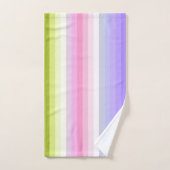 Blasser Regenbogen Stripes Bad-Dekor Badhandtuch Set (Handtuch)