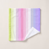 Blasser Regenbogen Stripes Bad-Dekor Badhandtuch Set (Waschlappen)