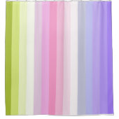 Blasser Regenbogen Stripes Bad-Dekor Duschvorhang (Vorderseite)