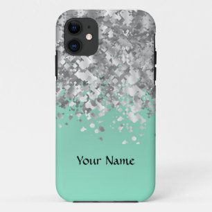 Blasser tadelloser grüner Imitat-Glitter Case-Mate iPhone Hülle