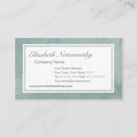 Blasser Vintager Aquagrunge-Effekt-alte Visitenkarte (Vorderseite)