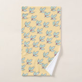 Blasser Wasserleder mit Blütencreme Badhandtuch Set (Handtuch)