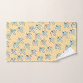 Blasser Wasserleder mit Blütencreme Badhandtuch Set (Handtuch)