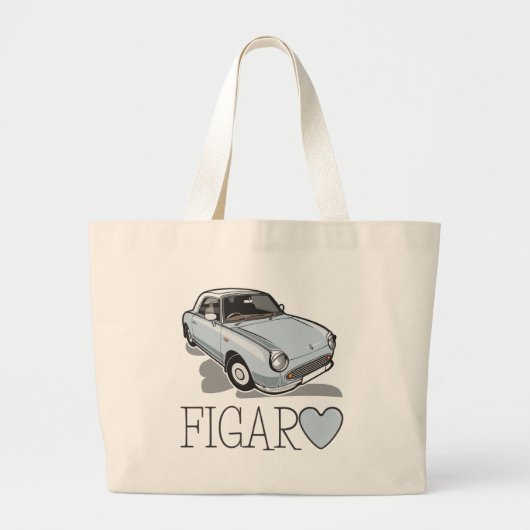 Blasses Aqua Nissan Figaros Jumbo Stoffbeutel (Vorne)