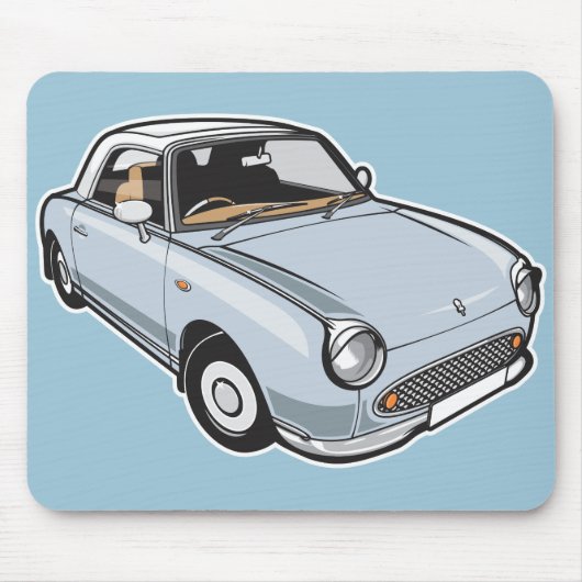 Blasses Aqua Nissan Figaros Mousepad (Vorne)