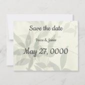 Blasses Blätter Save The Date (Vorderseite)