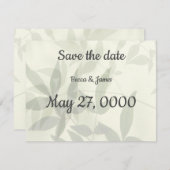 Blasses Blätter Save The Date (Vorne/Hinten)