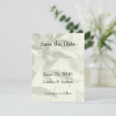 Blasses Blätter Save The Date (Stehend Vorderseite)