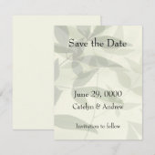 Blasses Blätter Save The Date (Vorne/Hinten)