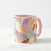 Blasses Blätter Tasse (VorderseiteRechts)