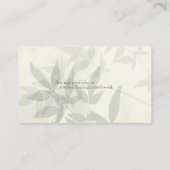 Blasses Blätter Visitenkarte (Rückseite)