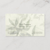 Blasses Blätter Visitenkarte (Vorderseite)