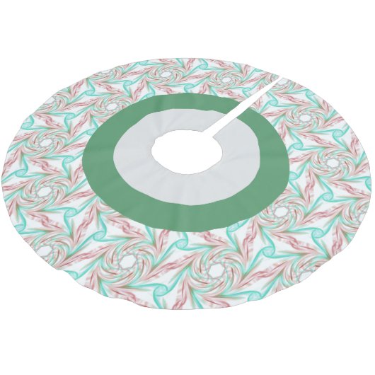 Blasses festes Holiday Tree Skirt Polyester Weihnachtsbaumdecke (Schrägansicht)