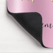 Blasses Gold Glitter-Tropfen Rosa Schimmer Mousepad (Ecke)