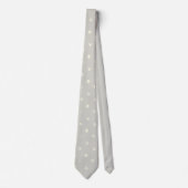 Blasses Grau mit hellgelben Punkten Krawatte (Vorderseite)