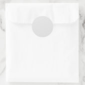 Blasses Grau Runder Aufkleber (Tasche)