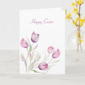 Blasses Lila Flora Ostern Karte (Gelbe Blume)