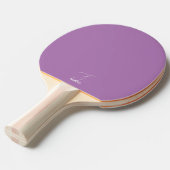 Blasses Lila Mit Monogramm Ping Pong Paddle Tischtennis Schläger (Vorderseite)