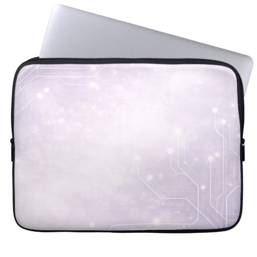 Blasses Lila und Perlgrau KI-Kunst  Laptopschutzhülle (Vorderseite)