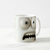 Blasses sarkastisches Gesicht 3D-Mug-Wrap Kaffeetasse (VorderseiteRechts)