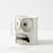 Blasses sarkastisches Gesicht 3D-Mug-Wrap Kaffeetasse (Vorderseite Links)