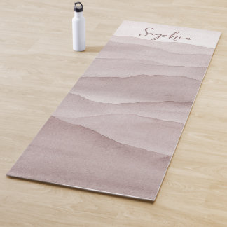 Blasses staubiges Rosa Ästhetik personalisiert Yogamatte