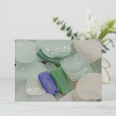 Blasses Strandglas Dankeskarte (Stehend Vorderseite)