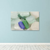 Blasses Strandglas Leinwanddruck (Insitu (Holzboden))