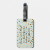 Blasses tadelloses Blau-und Gepäckanhänger (Rückseite vertikal)