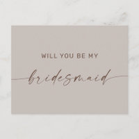 Blasses Taupe Bridesmaid Vorschlag. Neutral-Minima