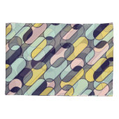 Blassfarben Geometrie: Retro-Muster Kissenbezug (Rückseite)