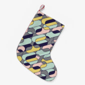 Blassfarben Geometrie: Retro-Muster Kleiner Weihnachtsstrumpf (Vorderansicht (hängend))